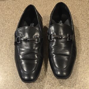 Alfani Memory Foam Black Leather Slip-On Loafers